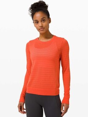 Lululemon Breeze By Long Sleeve *Squad | Size 4 | Brick